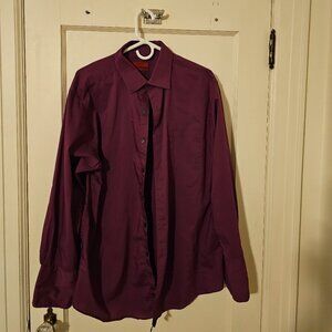 Alfani fitted men's button down dress shirt Lavender